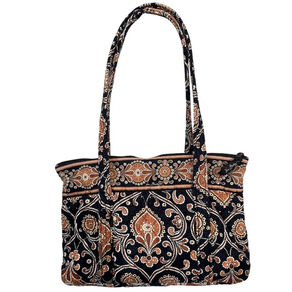 Vera Bradley Quilted Tote & Coin Purse Set In Java Paisley Handbag Fall Casual - Picture 1 of 13